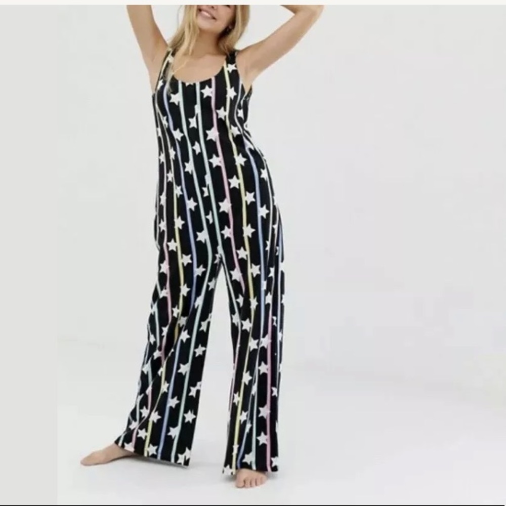 ASOS Star & Stripe Wide Leg Sleeveless Jumpsuit